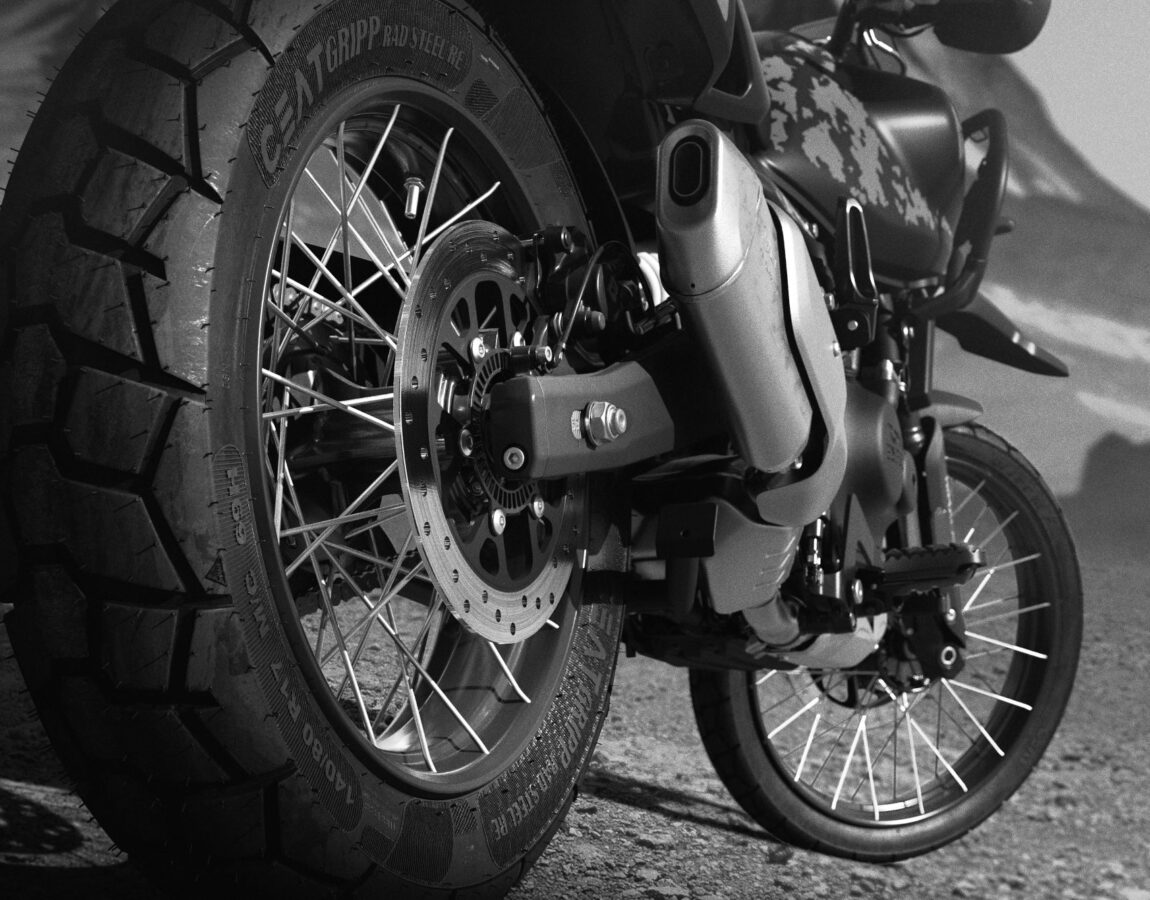 Himalayan 450 Mana Black Tubeless spoked Wheels MVM Motoren